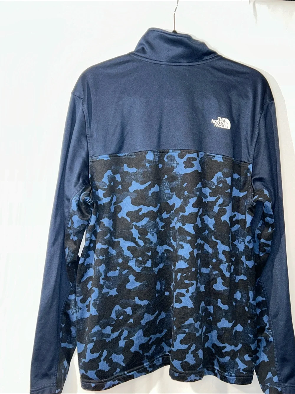 The North Face Navy & Black Camo Half-Zip Performance Pullover